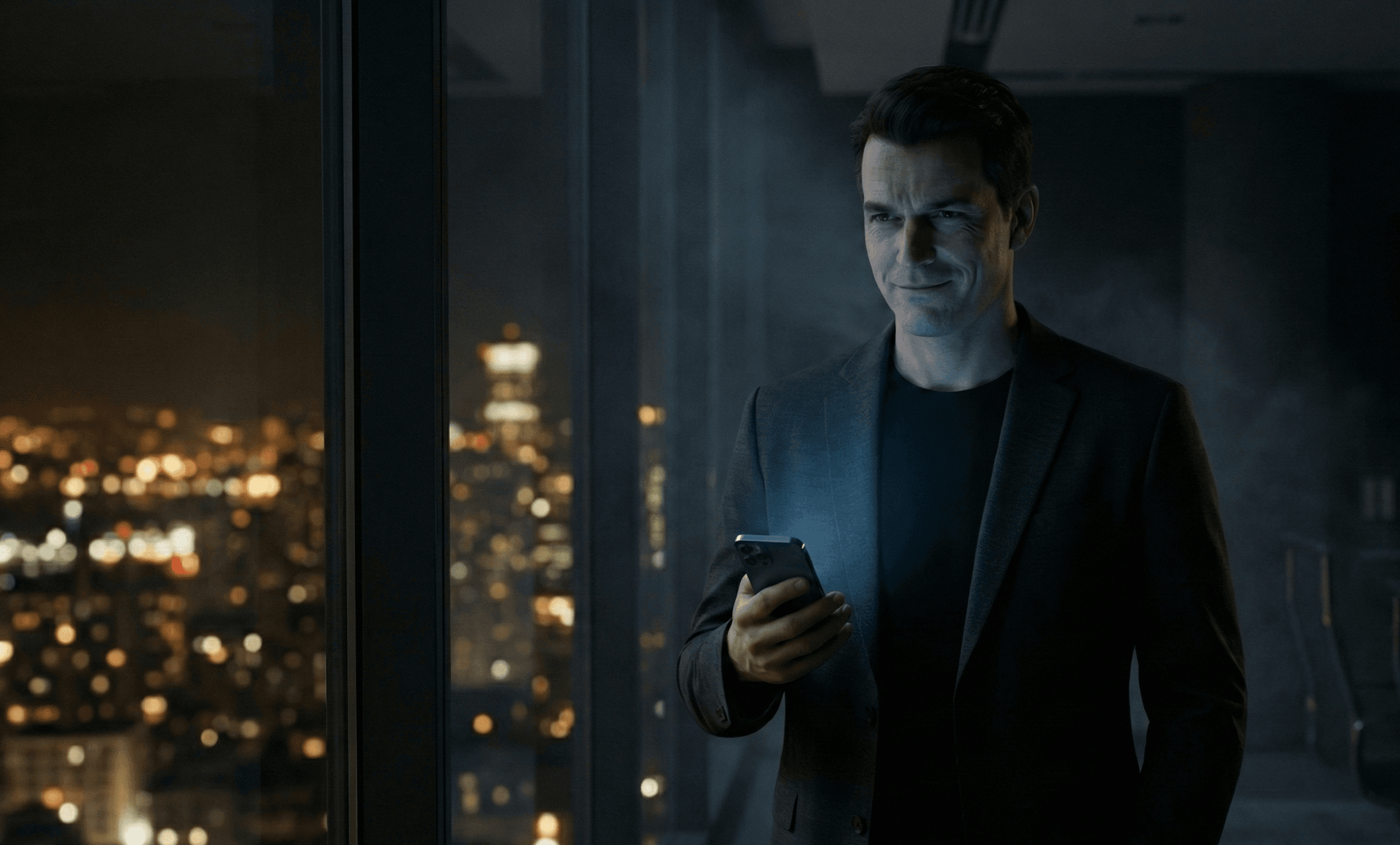 Hombre NORTUS liderando su relación con confianza y autoridad